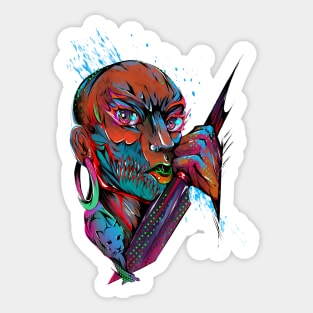 African Native Pop Art Sticker